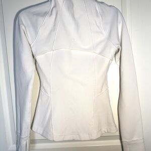 Lululemon Define Jacket White Fitted Zip Up Thumbholes